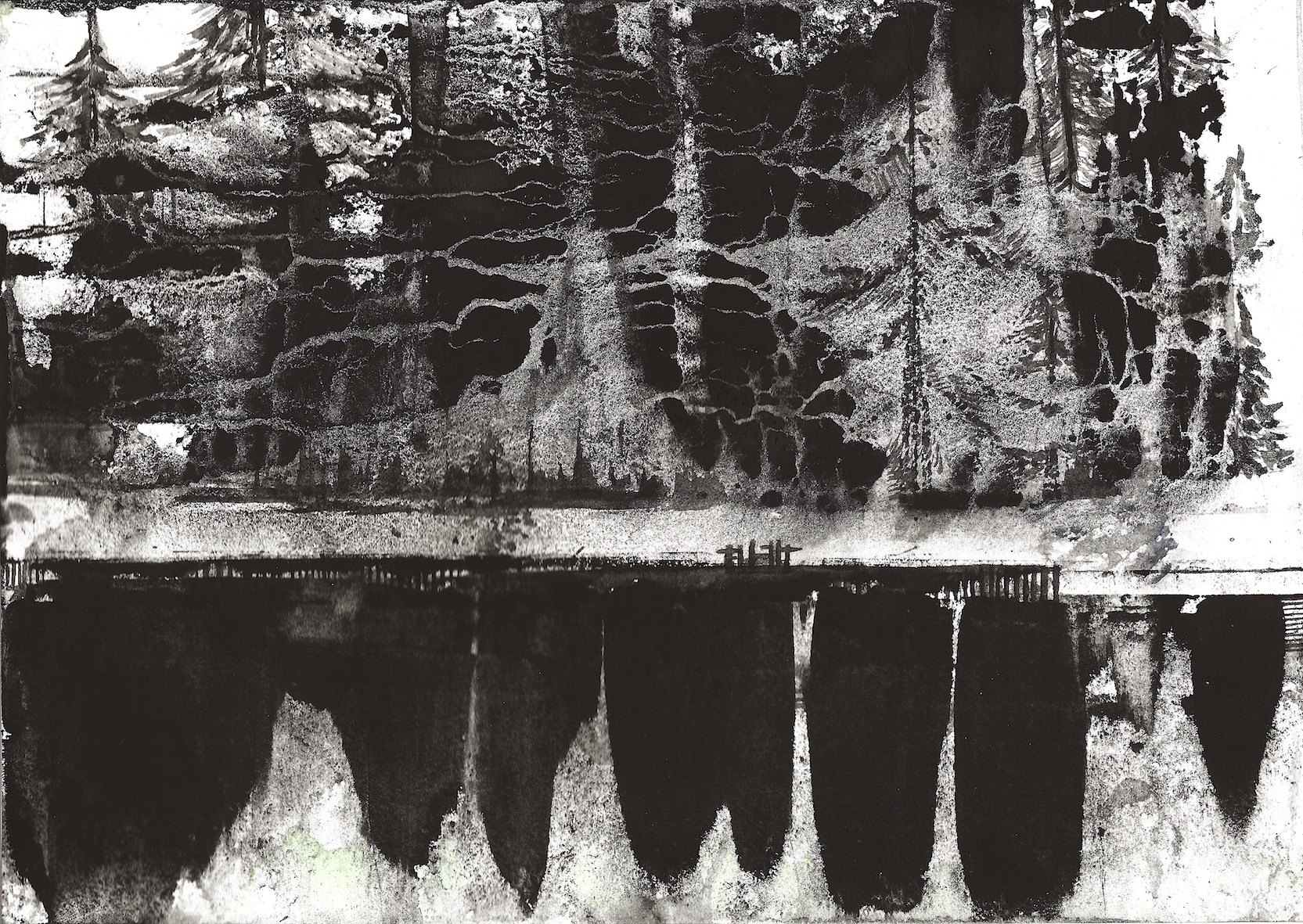'Lake Edge I' (2022). Watercolor on paper, 30x21 cm